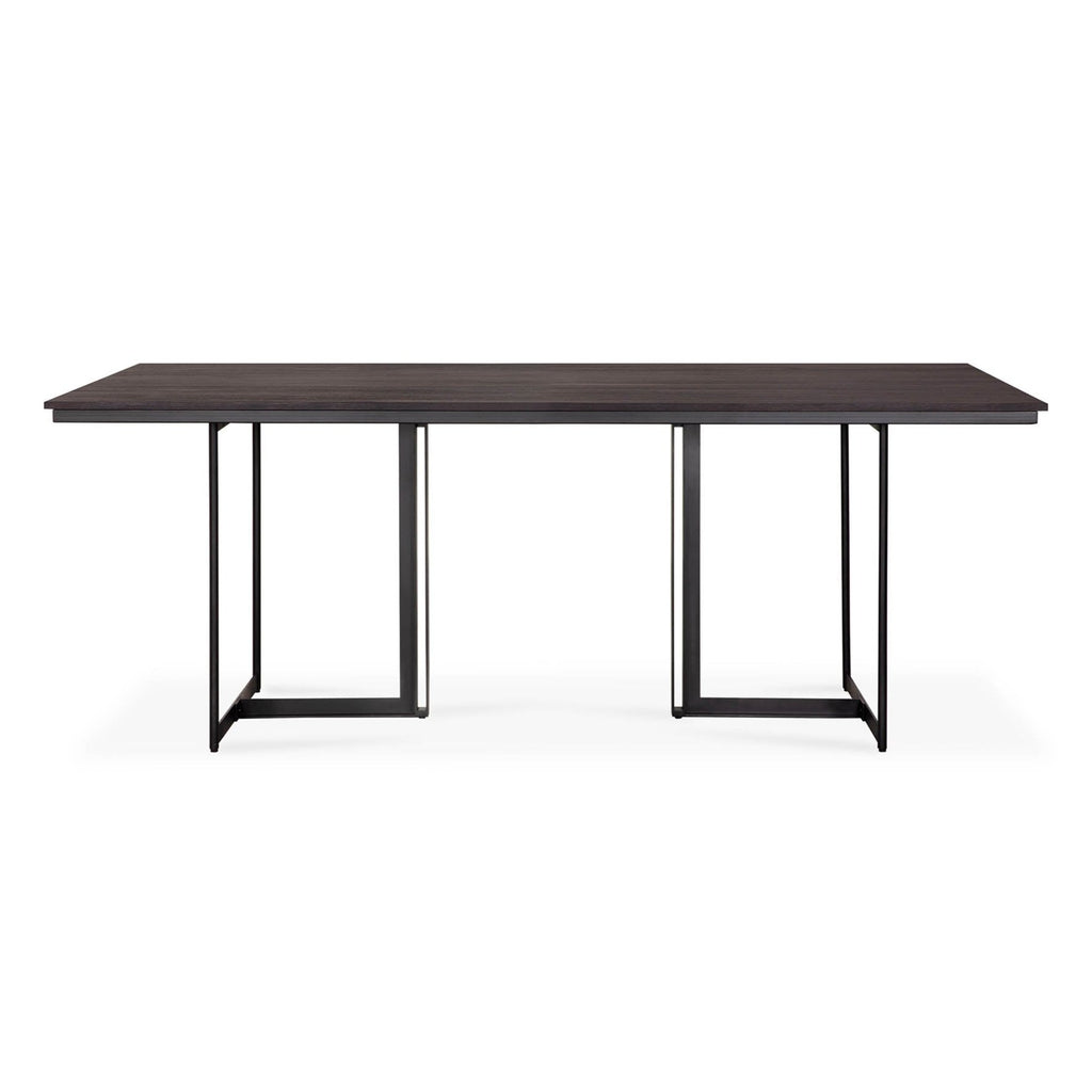 TABLE TACET - teck teinté brun - 2 dimensions - Ethnicraft