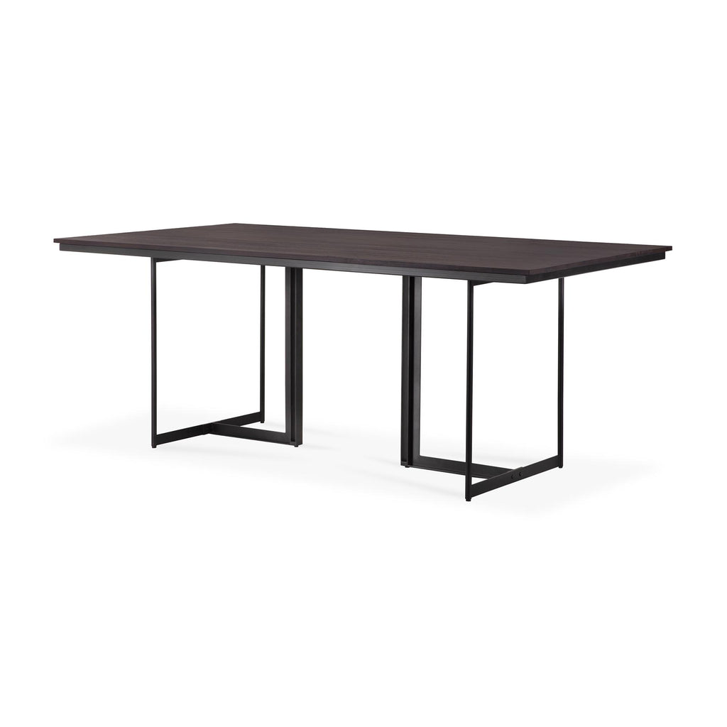 TABLE TACET - teck teinté brun - 2 dimensions - Ethnicraft