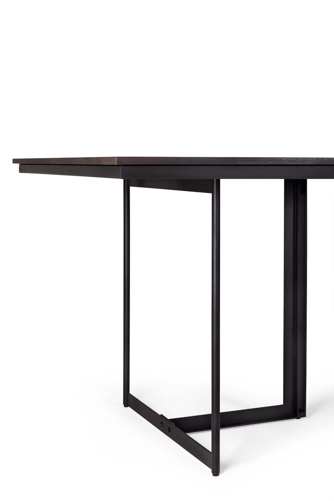 TABLE TACET - teck teinté brun - 2 dimensions - Ethnicraft