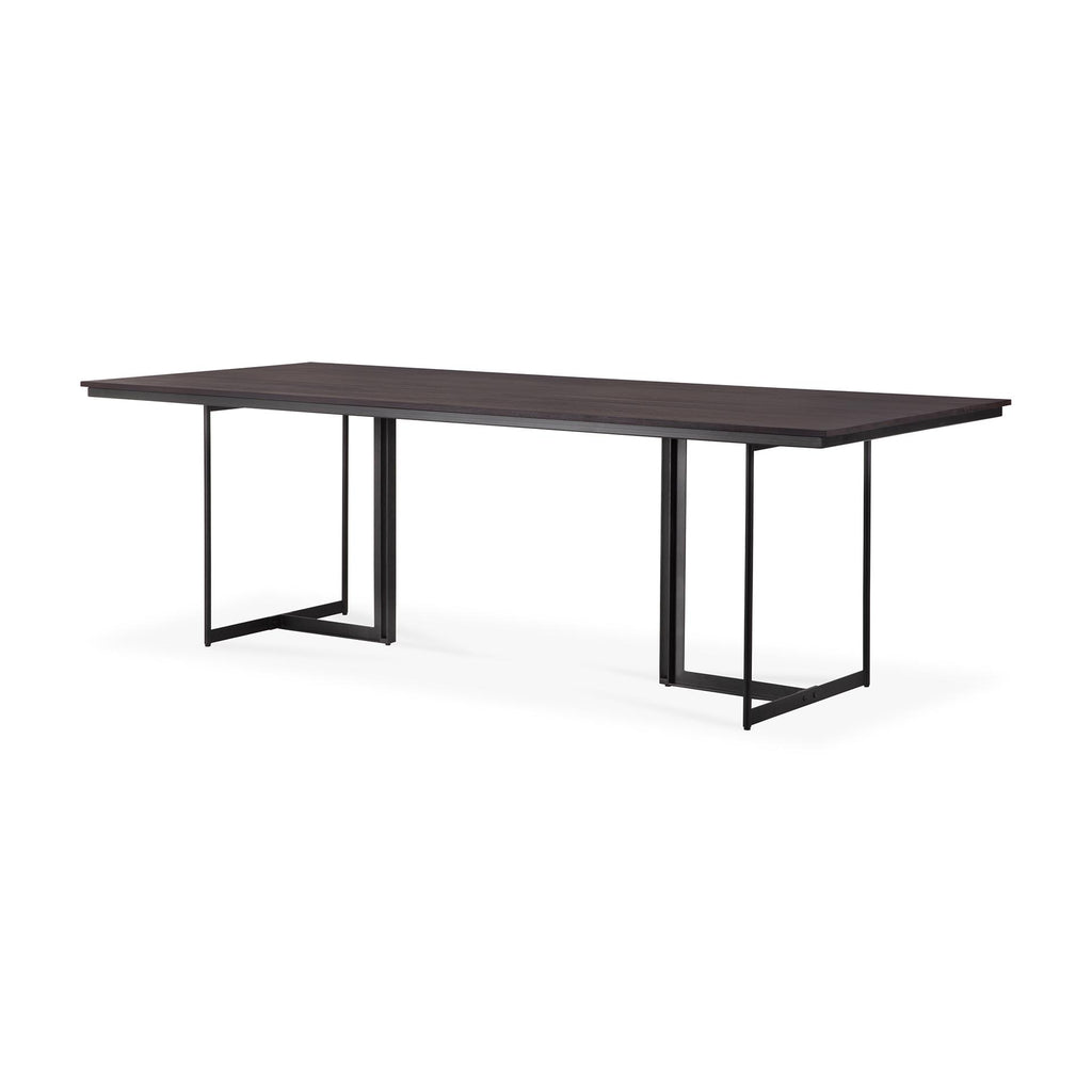 TABLE TACET - teck teinté brun - 2 dimensions - Ethnicraft