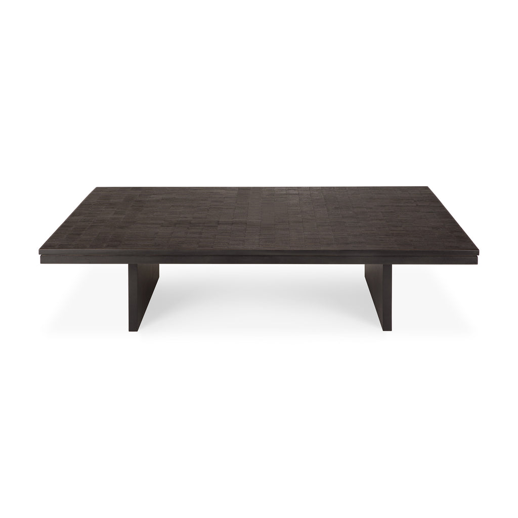 TABLE BASSE GROOVES - teck teinté noir - Ethnicraft