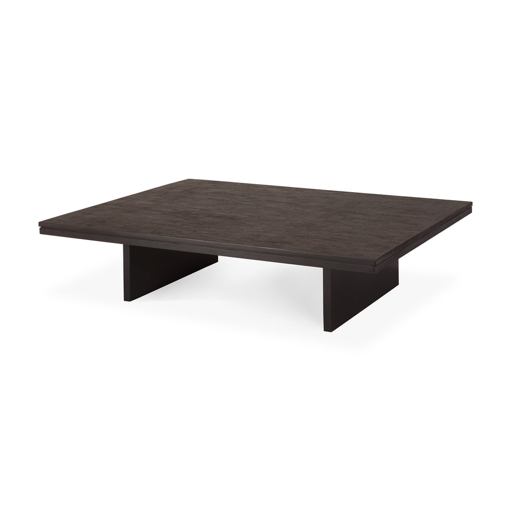 TABLE BASSE GROOVES - teck teinté noir - Ethnicraft