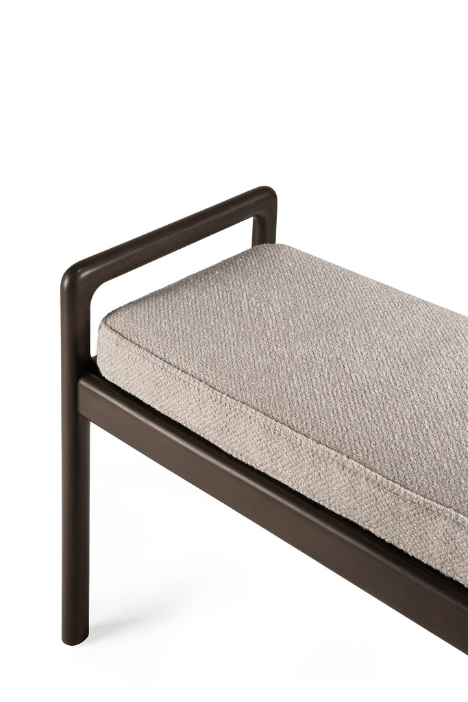 BANC JACK - acajou brun - avec coussin cuir ou tissu - Ethnicraft