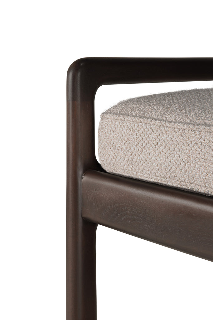 BANC JACK - acajou brun - avec coussin cuir ou tissu - Ethnicraft