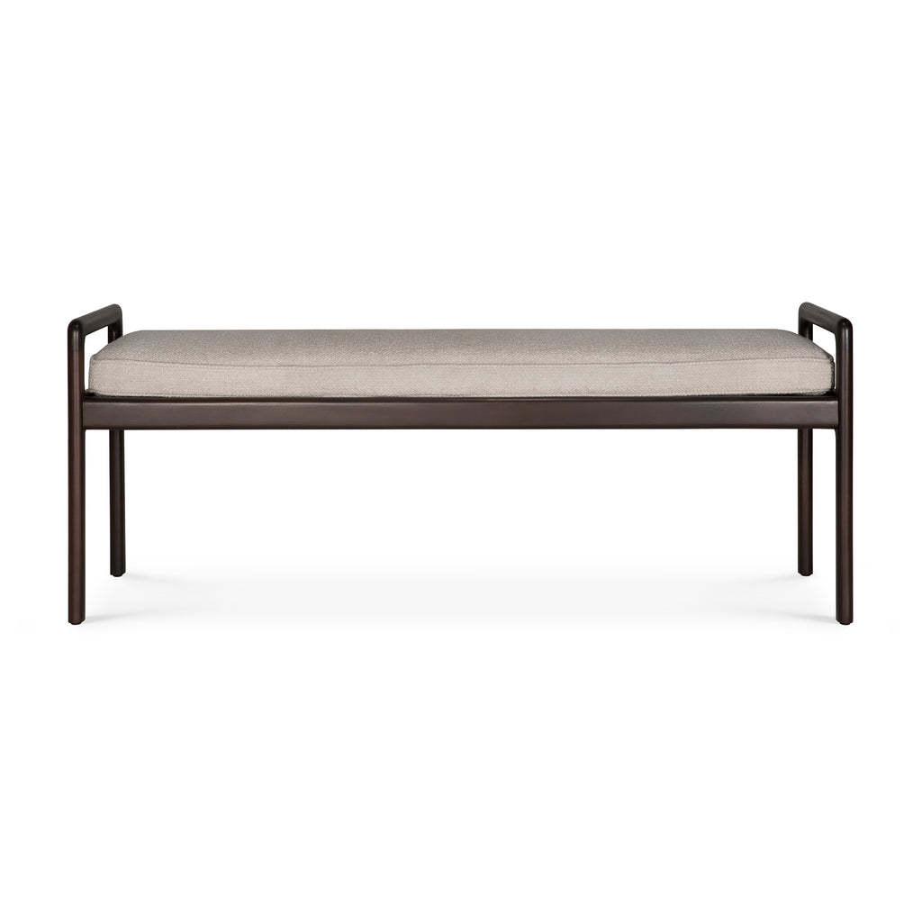 BANC JACK - acajou brun - avec coussin cuir ou tissu - Ethnicraft