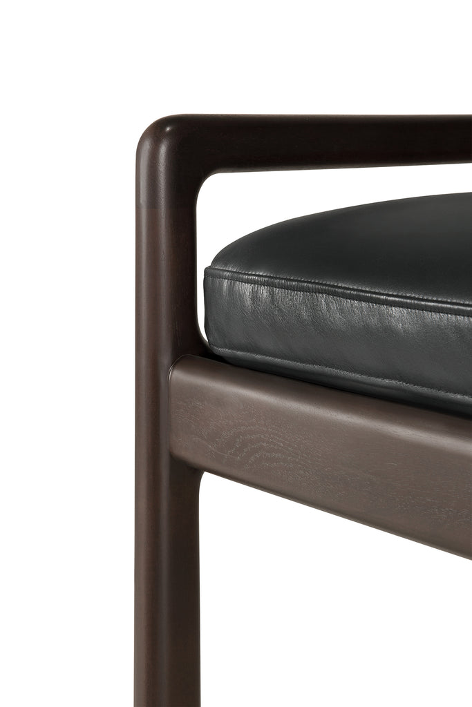 BANC JACK - acajou brun - avec coussin cuir ou tissu - Ethnicraft