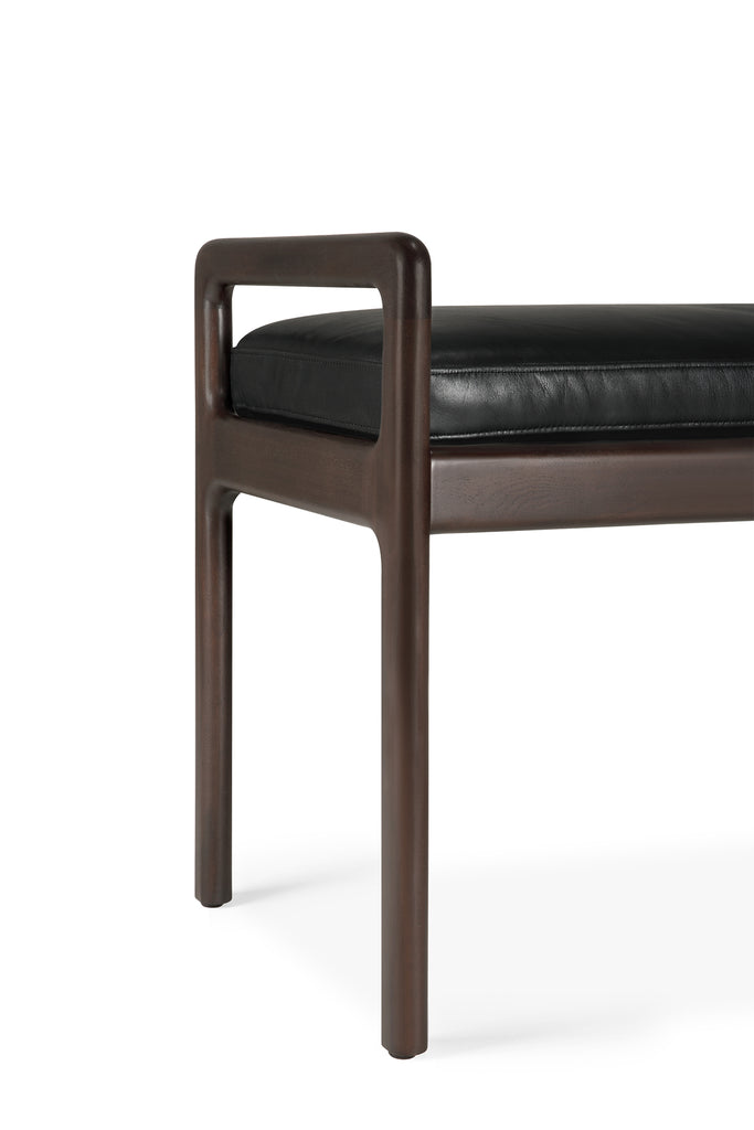 BANC JACK - acajou brun - avec coussin cuir ou tissu - Ethnicraft