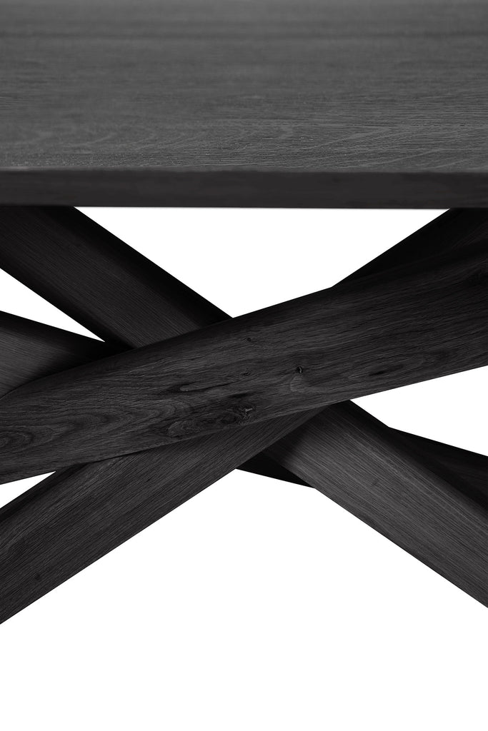 TABLE MIKADO RECTANGULAIRE -chêne naturel ou teinté noir - intérieur - Ethnicraft