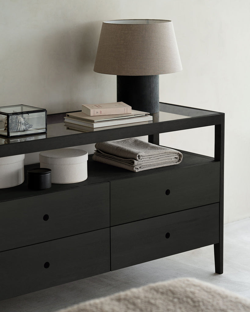 COMMODE SPINDLE - chêne naturel ou teinté noir - Ethnicraft