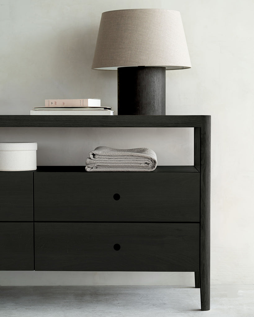 COMMODE SPINDLE - chêne naturel ou teinté noir - Ethnicraft