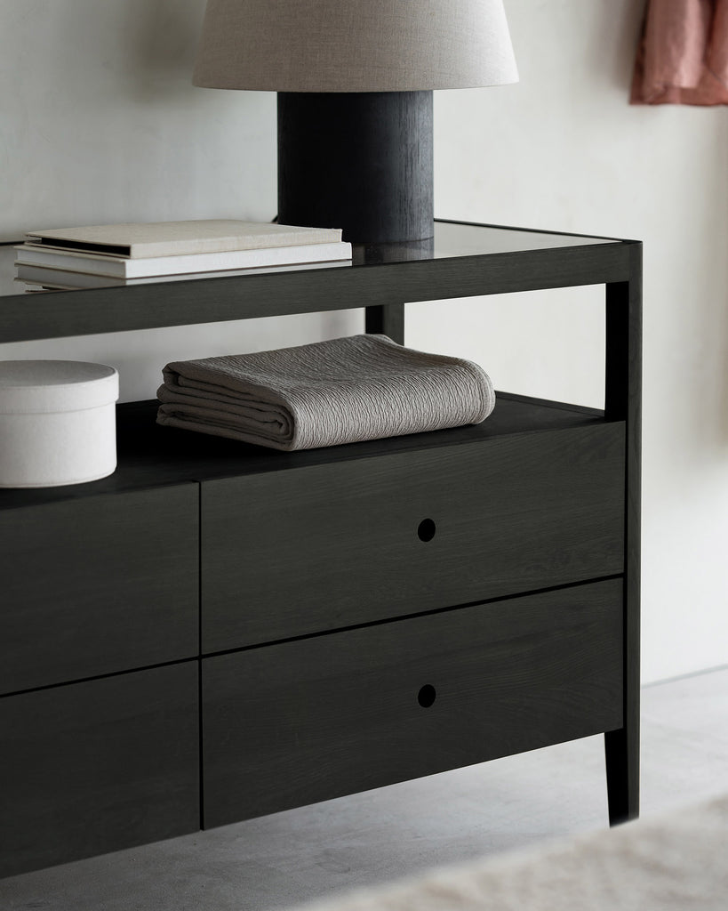 COMMODE SPINDLE - chêne naturel ou teinté noir - Ethnicraft