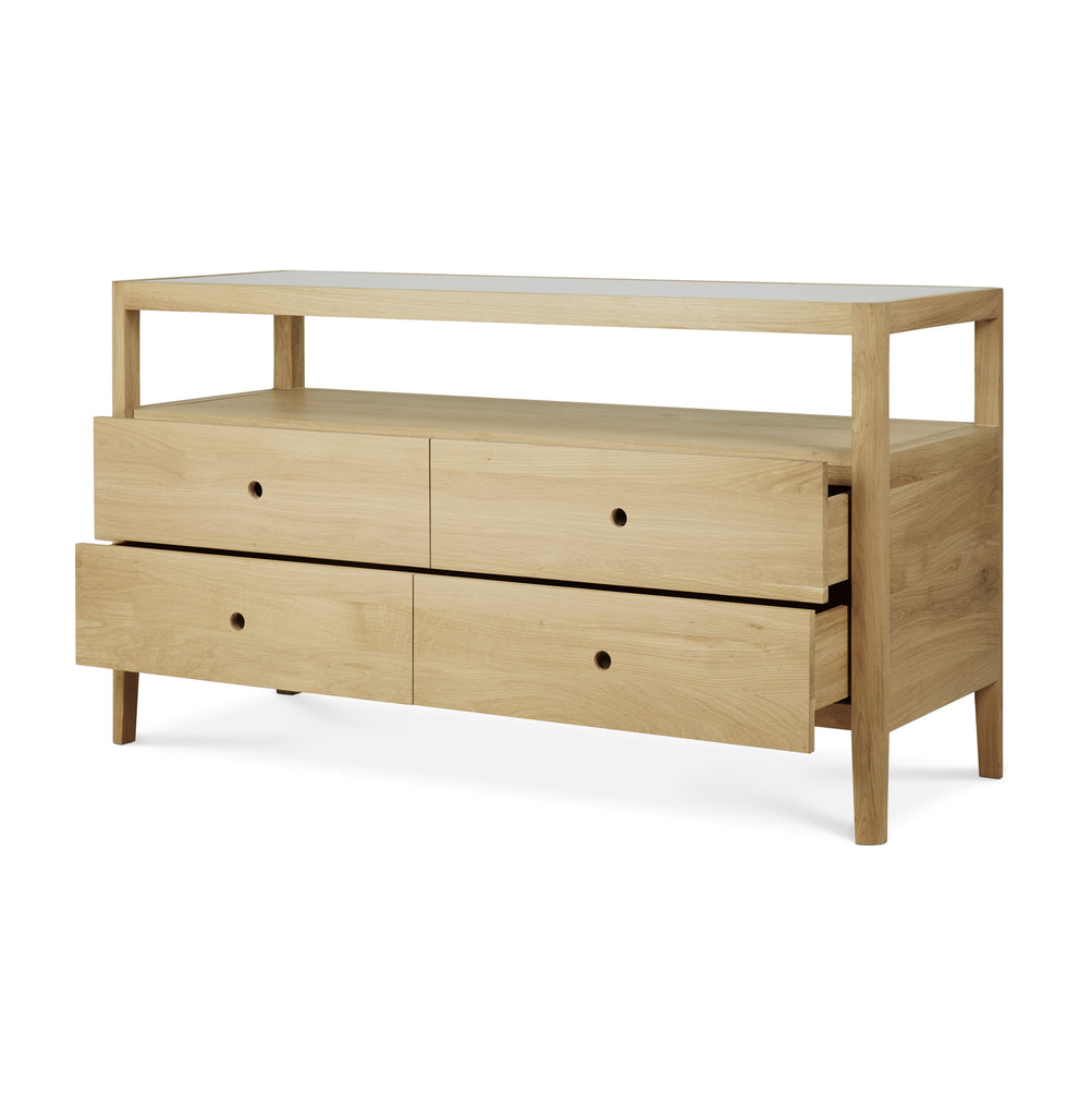COMMODE SPINDLE - chêne naturel ou teinté noir - Ethnicraft