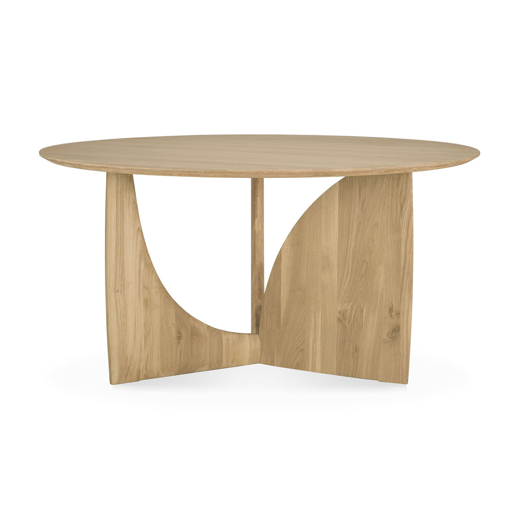 TABLE RONDE GEOMETRIC 150 cm - chêne ou teck massif - Ethnicraft