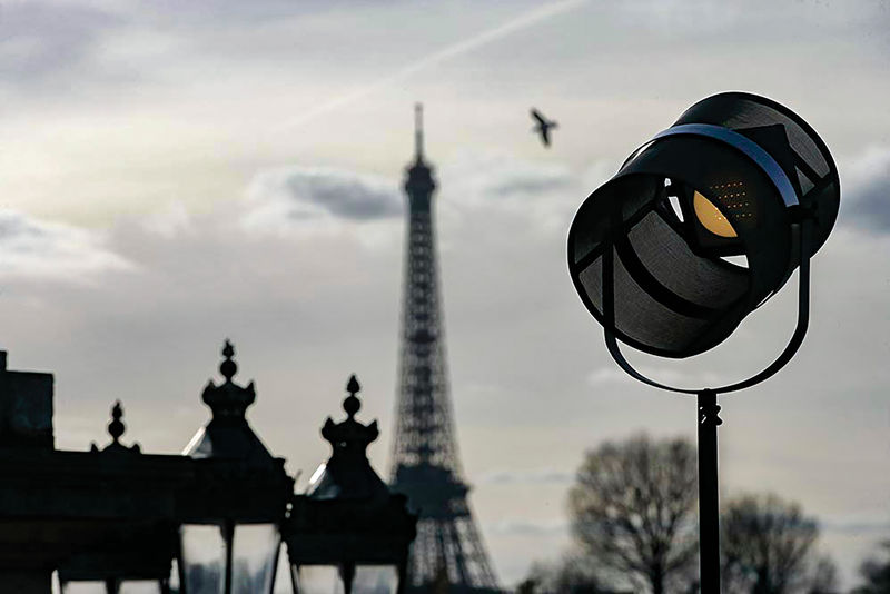 LAMPADAIRE SOLAIRE PARIS pied charbon - 4 coloris - extérieur - Maiori