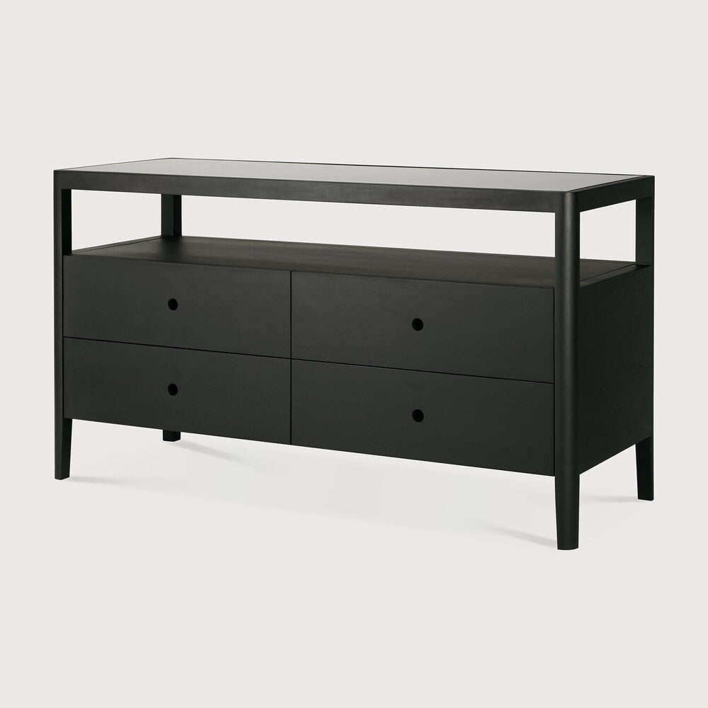 COMMODE SPINDLE - chêne naturel ou teinté noir - Ethnicraft