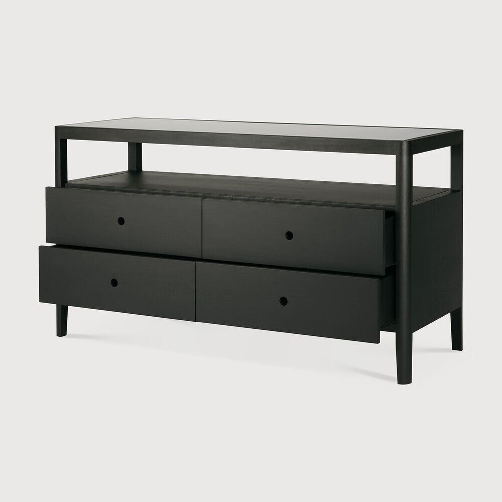 COMMODE SPINDLE - chêne naturel ou teinté noir - Ethnicraft