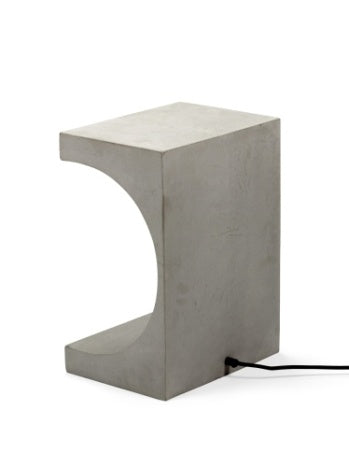 TABLE D'APPOINT LUMINEUSE CONCRETE TANGENT - Serax