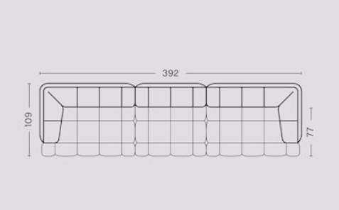QUILTON CANAPÉ COMB 2 – LINARA 196 – Hay