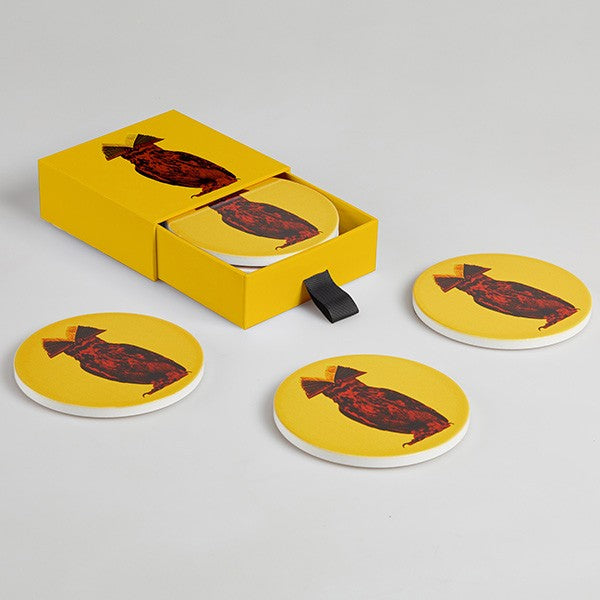 SET DE 4 DESSOUS DE VERRE HIBOOK
