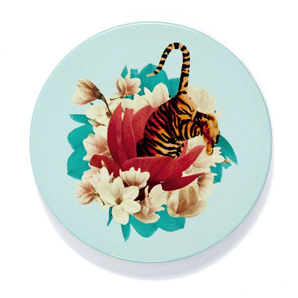SET DE 4 DESSOUS DE VERRE TIGER FLOWER