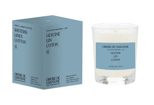 BOUGIE PARFUMÉE Glycine/Lin/Coton – Cirerie de Gascogne
